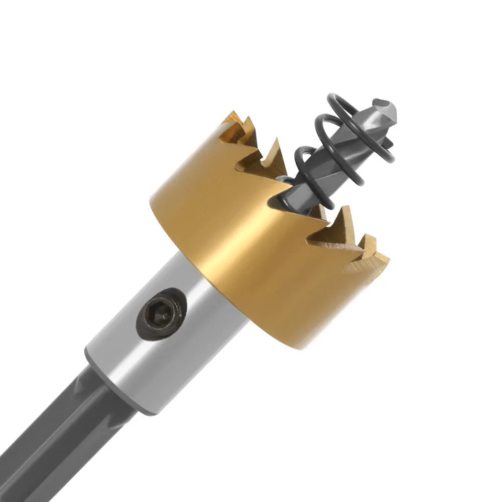 HSS hole opener in plastic box with two material grades standard and 4341 for metal cutting