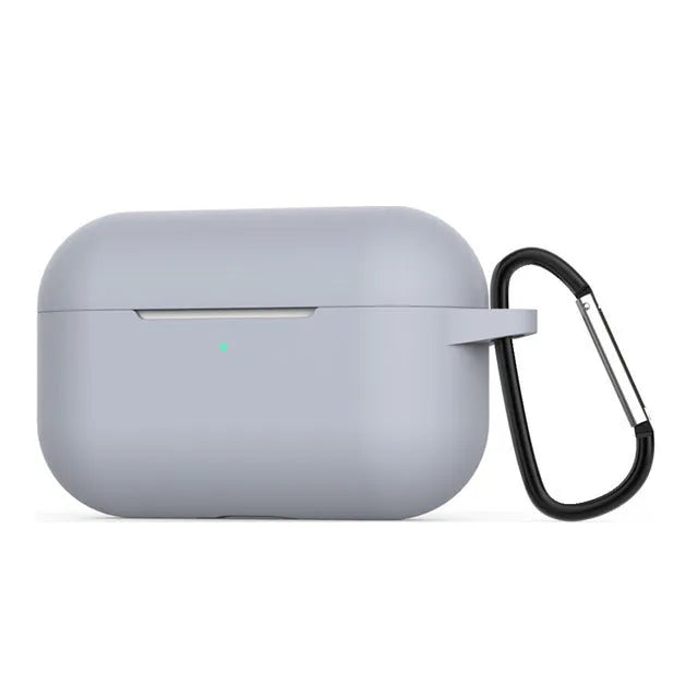AirPods Pro silicone protective cover in multiple colours showing buckle-detailed and solid options