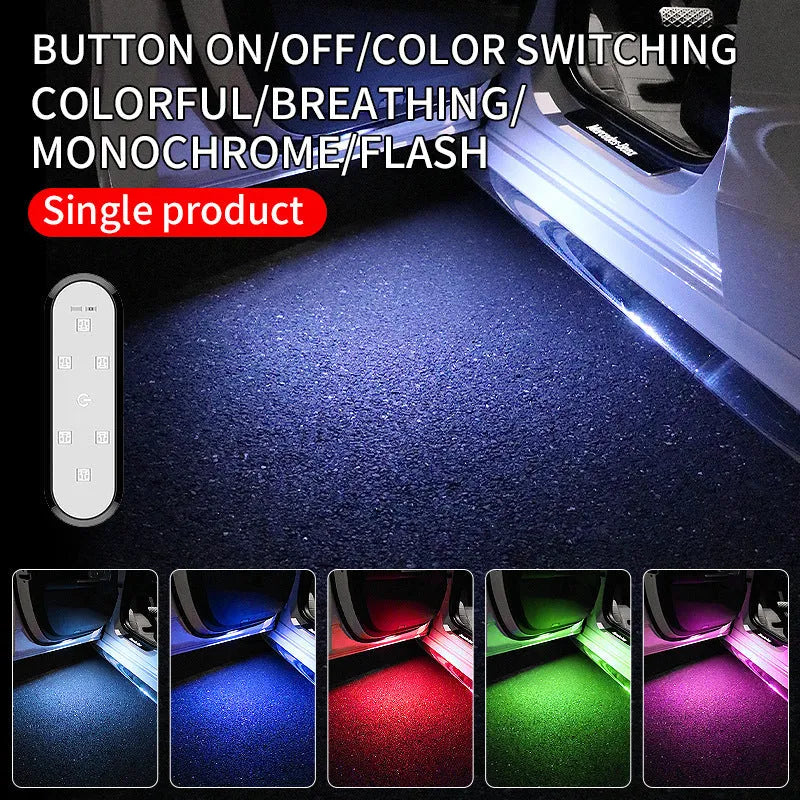 Universal car door warning LED light with ABS plastic housing for anti-collision safety.