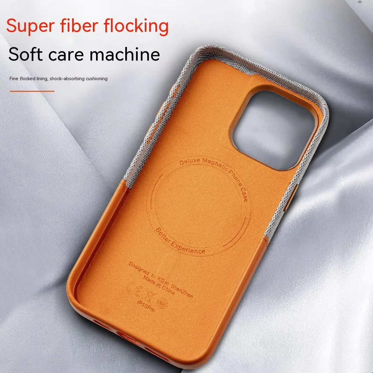 Leather magnetic card phone case for iPhone 14 Pro Max in black with colour-matched card slot and retro stitching