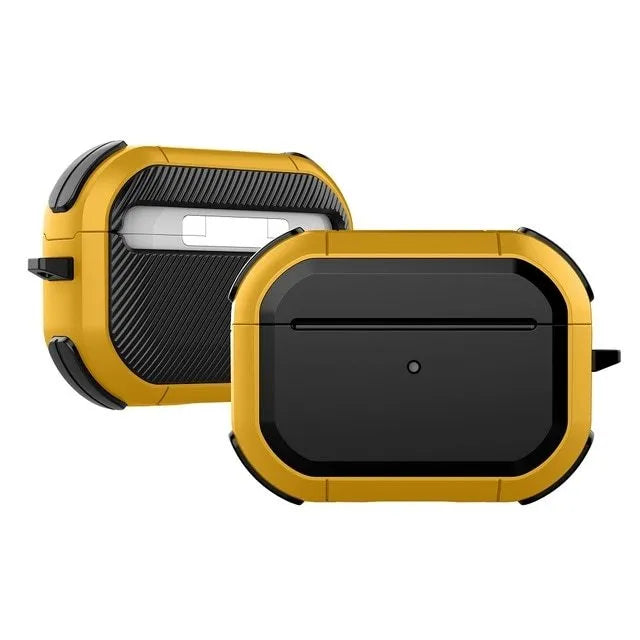 AirPods protective shell in multiple colours showing TPU and PC construction for AirPods 1, 2 and Pro models