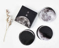 45 piece moon sticker set with crescent moon shapes on paper, 40mm
