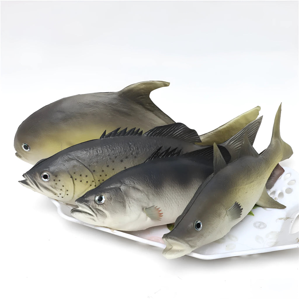 PU simulated fish ocean animal model toys ornaments showing yellow-fin tuna designs