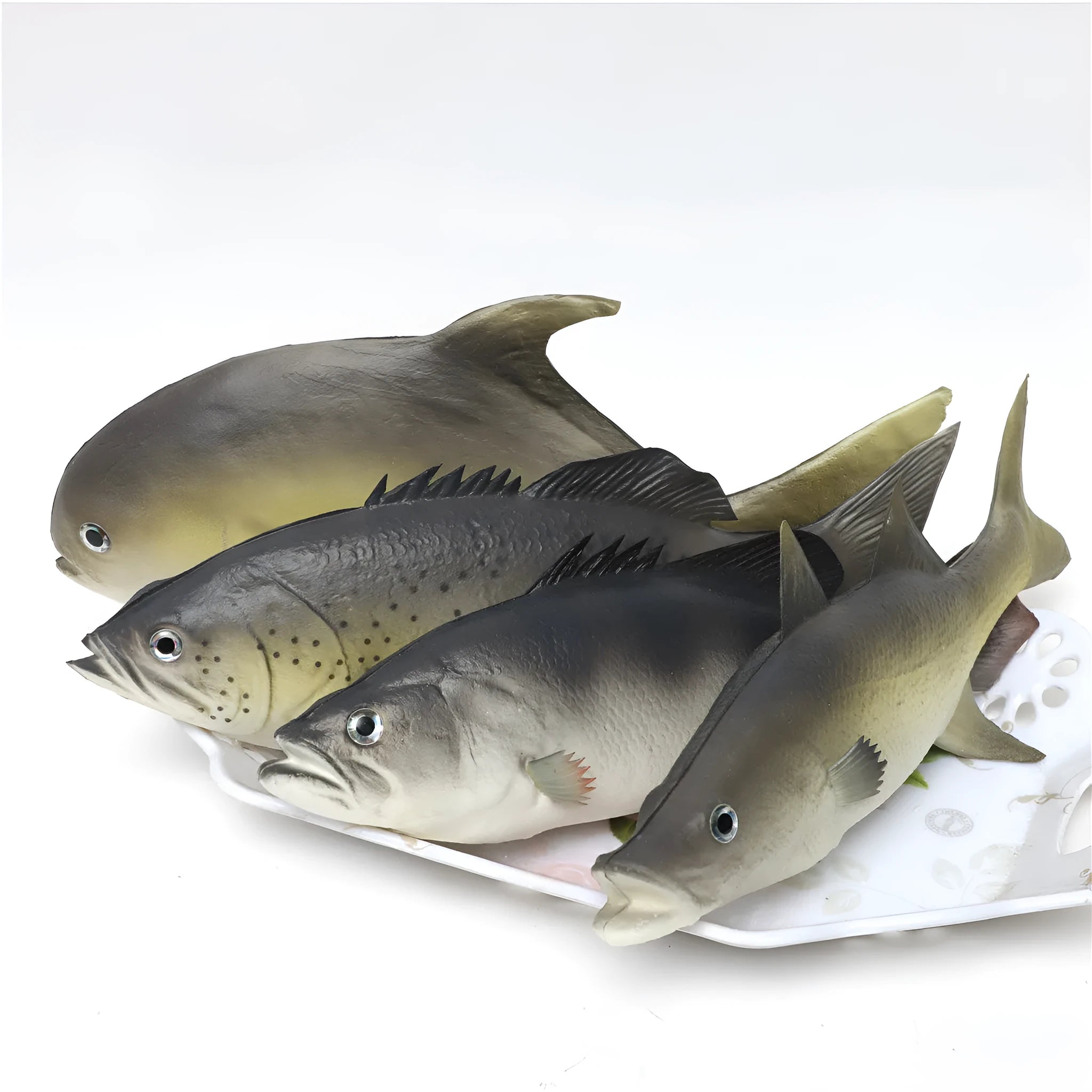 PU simulated fish ocean animal model toys ornaments showing yellow-fin tuna designs