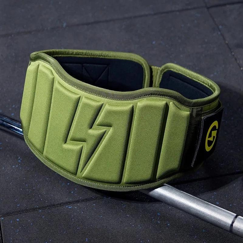Abdominal exercising band for waist protection during weight training exercises