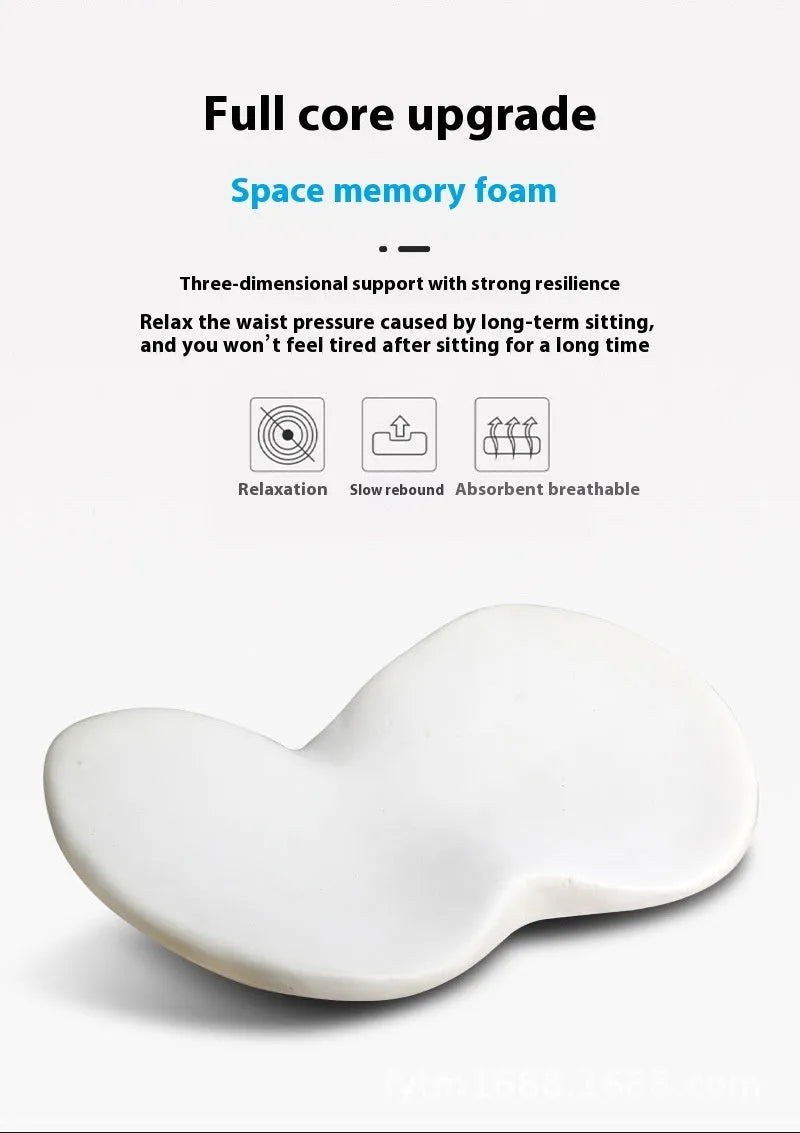 Flat style memory foam car seat cushion for height increase, shown in available colour options.