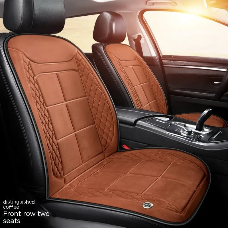 Car seat heating cushion in beige, black and coffee colours for single, double and rear seats.