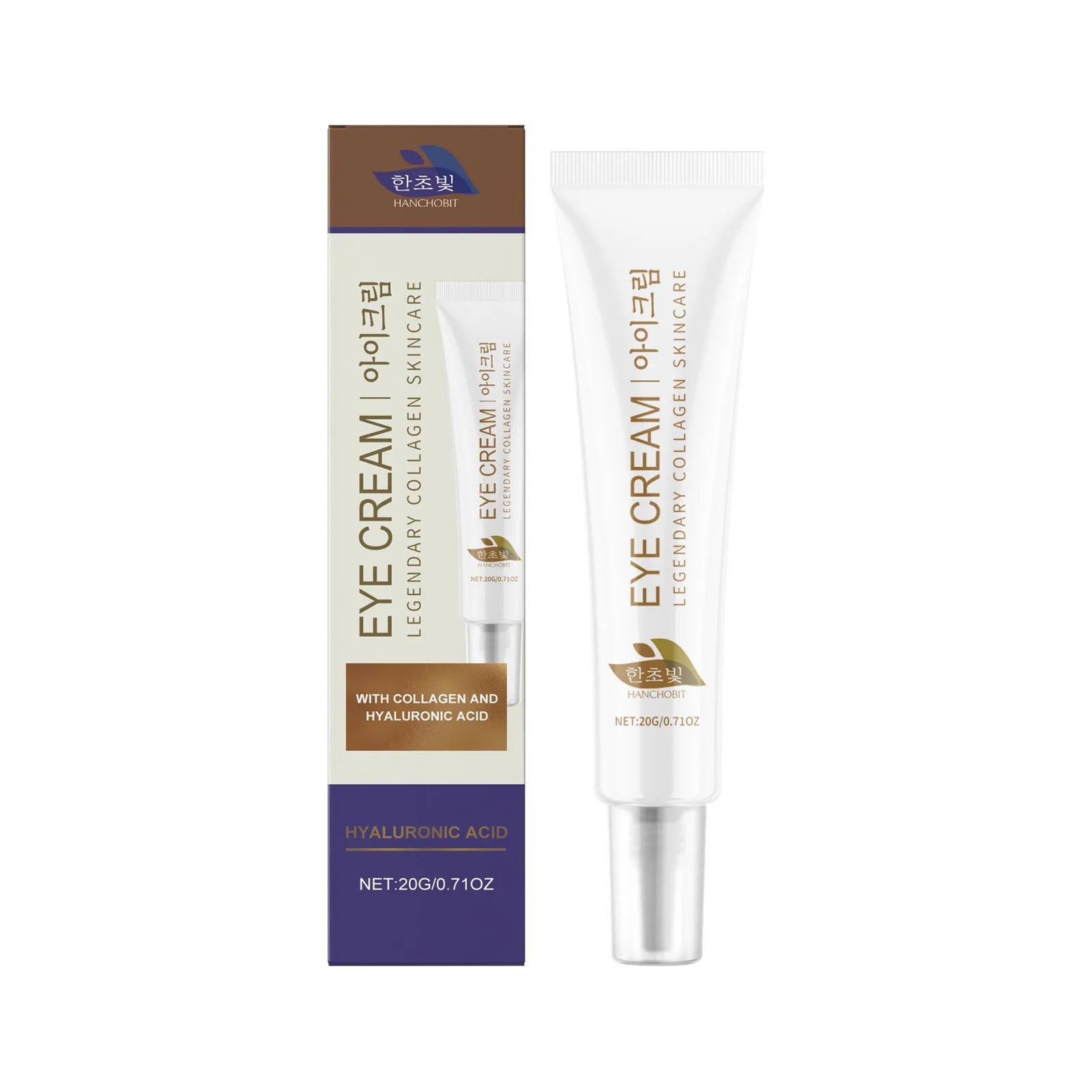Jar of 20g collagen and hyaluronic acid eye cream for moisturising
