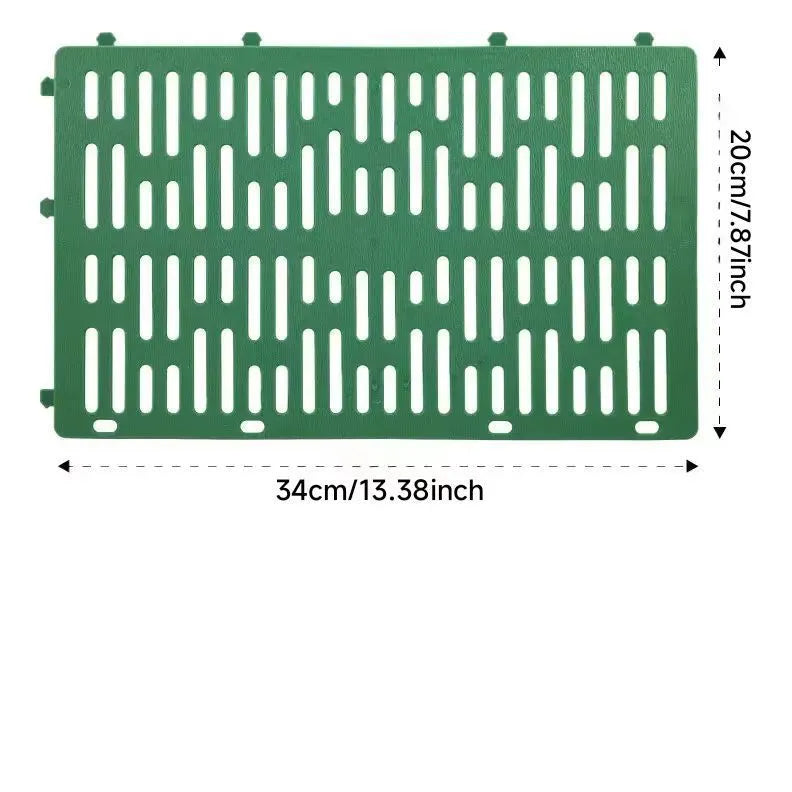 Plastic simulated bark protective cover for trees in a garden setting, available in gray, green, and black