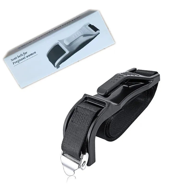 Black pregnant women's safety belt with ABS metal buckle for anti-strangulation protection