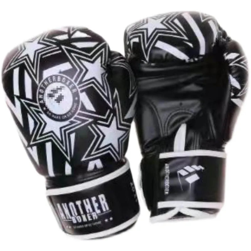 A pair of children's boxing Sanda gloves in a choice of gold, red, white, green, or lake blue, shown in a vertical style.
