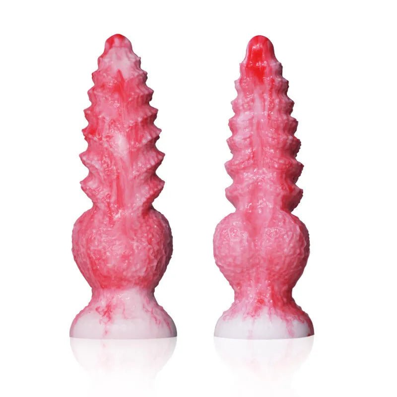 Pink platinum silicone shaped penis women's masturbation device