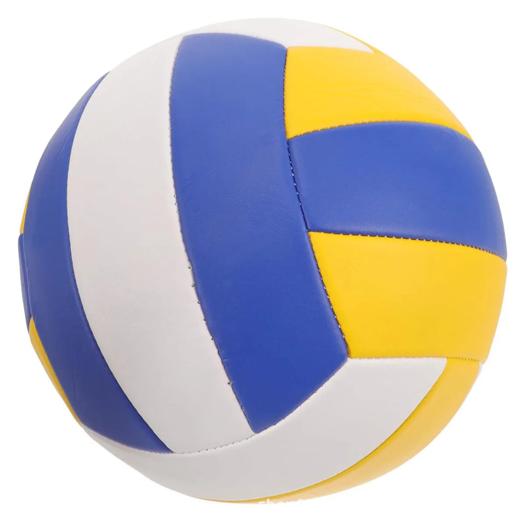 Machine seam No 5 PVC volleyball in black white for indoor training