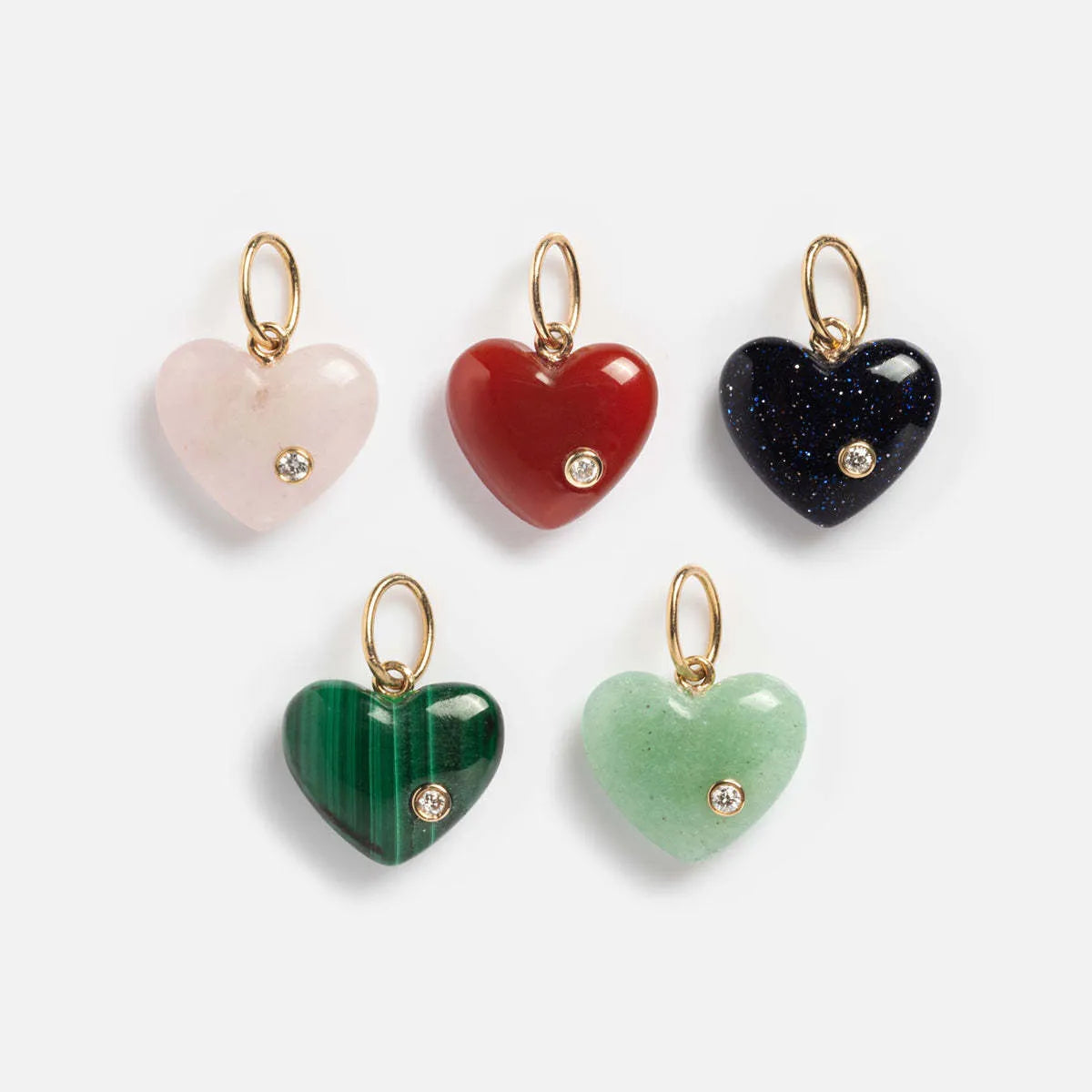Natural stone crystal geometric pendant necklace with quadrilateral design on O-shaped chain