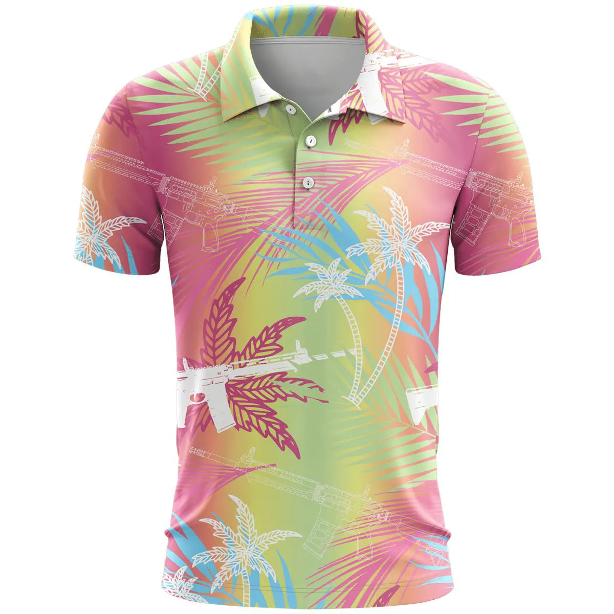 3D printed pattern on a loose fit short sleeve sports T-shirt made from bird eye cloth polyester.
