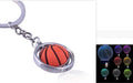 Alloy metal basketball keychain 94x34x4mm on key ring with sport design