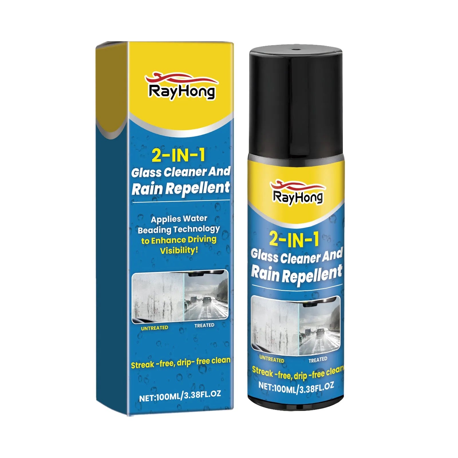 100ml Car Glass Cleaning Anti-fog Two-in-one spray bottle with trigger nozzle
