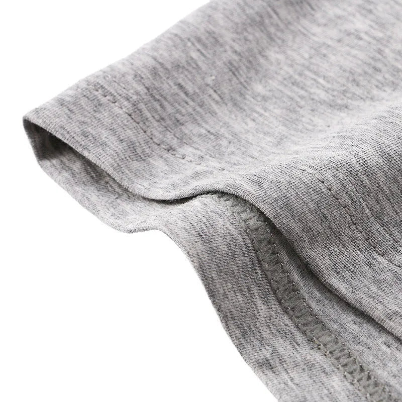 Men's cotton boxer briefs in solid colours, breathable knit fabric with mid-waist design
