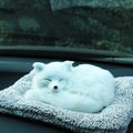 Fox-shaped car air purifying doll with imitation wool and activated bamboo charcoal pad in multiple colours
