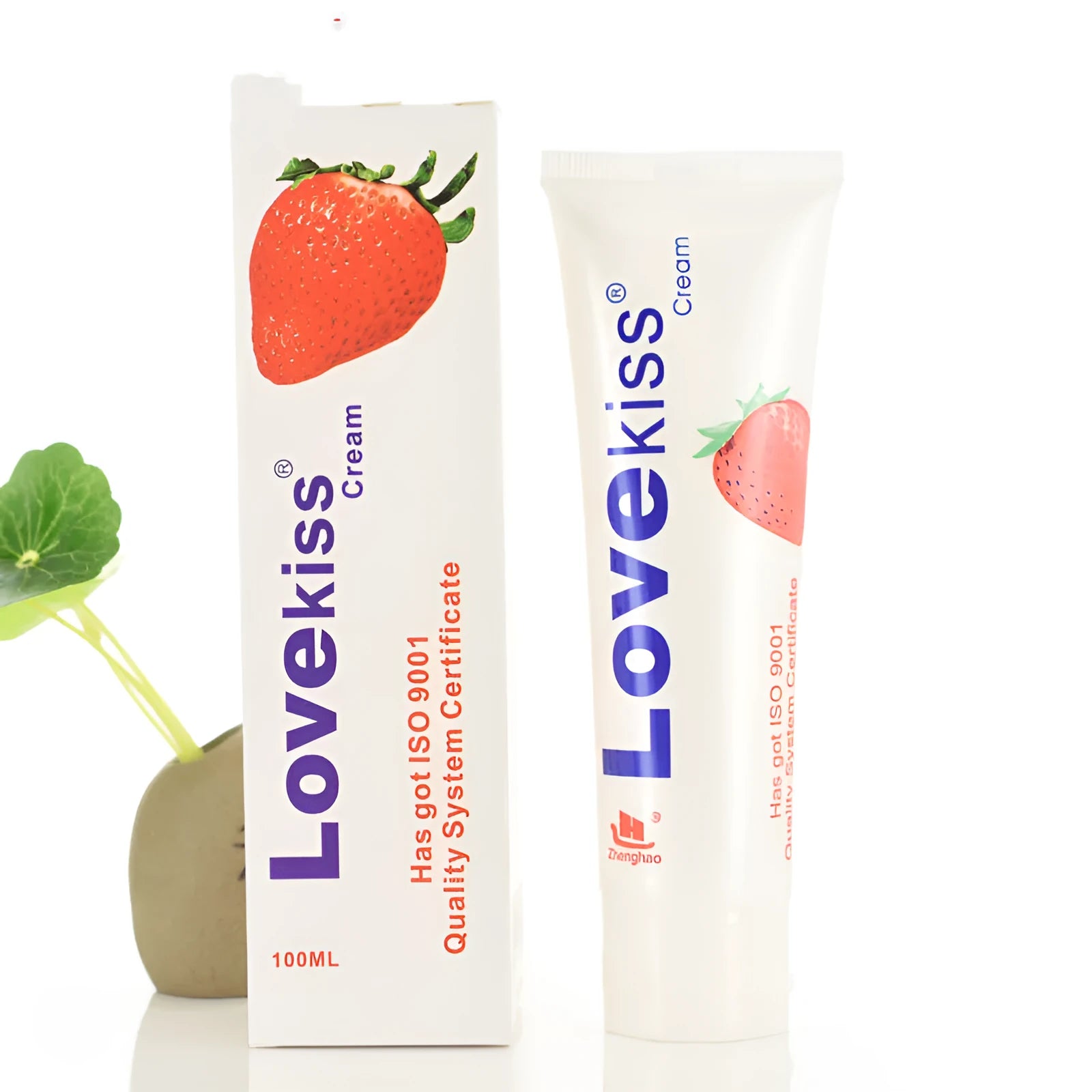 100ml white cherry flavoured water-soluble lubricant bottle for intimate adult use
