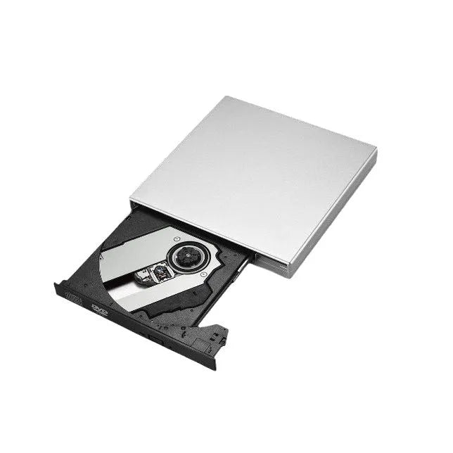 Neutral silver external DVD burner USB portable optical drive slim plastic body