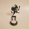 Stainless steel geometry candle holder decoration 14cm modern simplicity Halloween