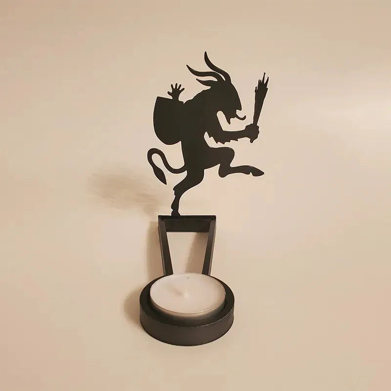 Stainless steel geometry candle holder decoration 14cm modern simplicity Halloween