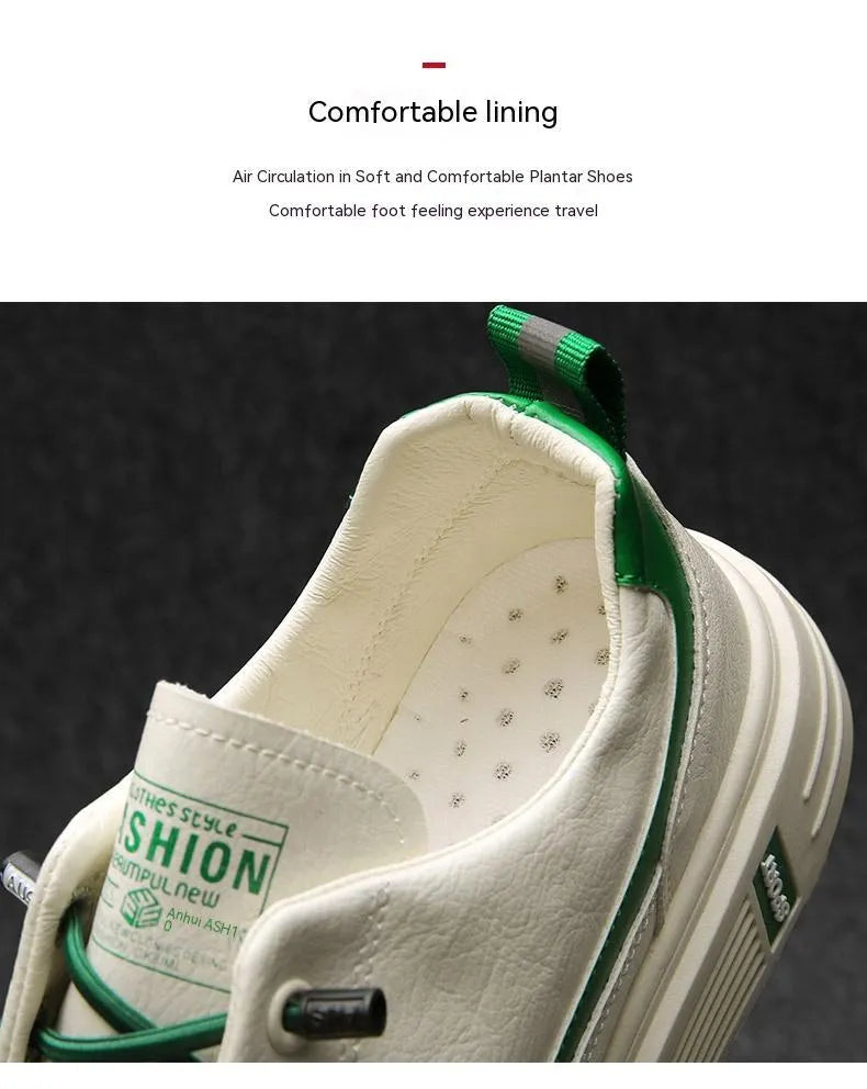 Men's breathable canvas low-top sneakers in beige with rubber sole and flat heel