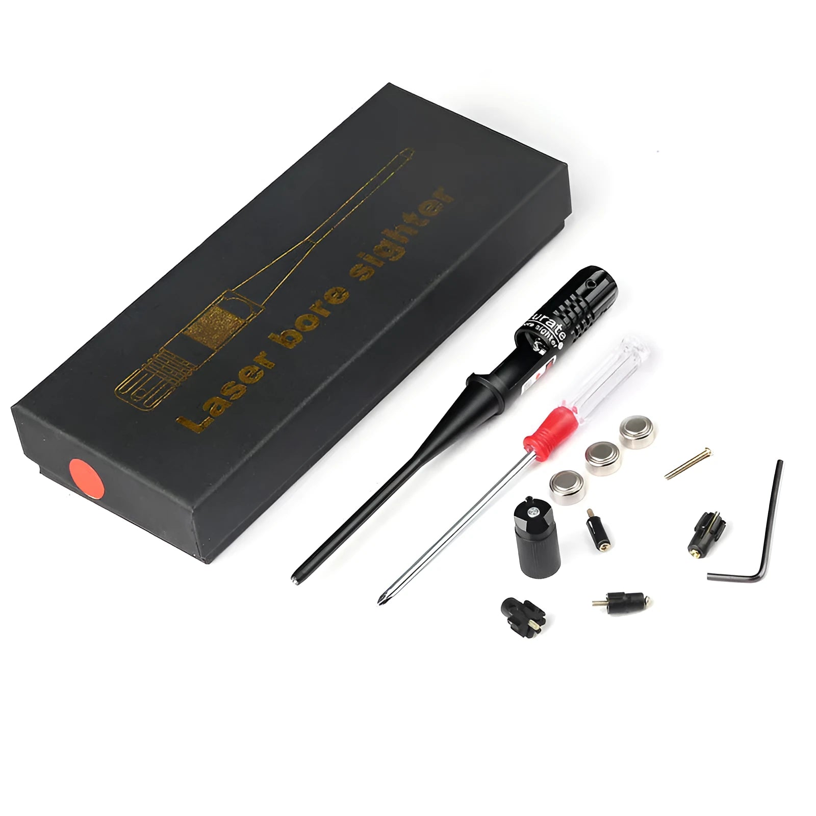 Black matte T6010 aluminium alloy laser calibration device 190mm 80mm 30mm with red or green beam option
