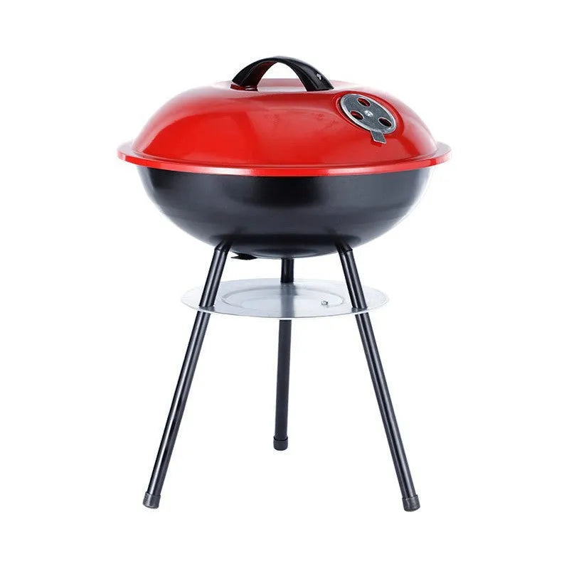 Portable minimalist barbecue oven with a 14-inch Apple stove style iron grill.