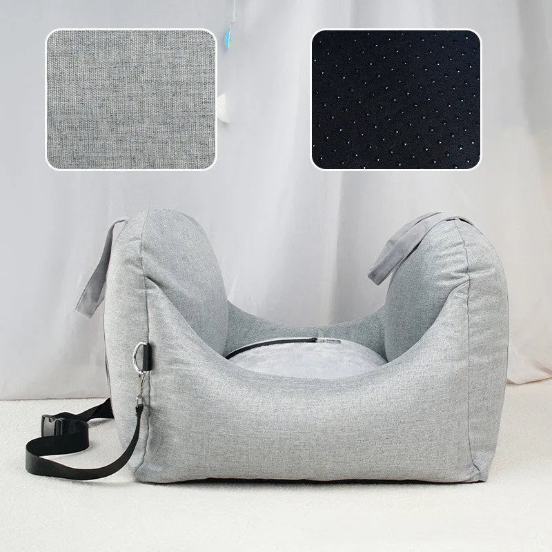 Removable washable cloth pet travel mat for small dogs and cats under 10KG with adjustable snap buckle