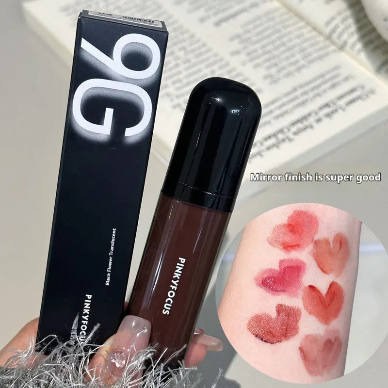 Black Shiny Makeup Mirror Lip Lacquer liquid lipstick in six colour options
