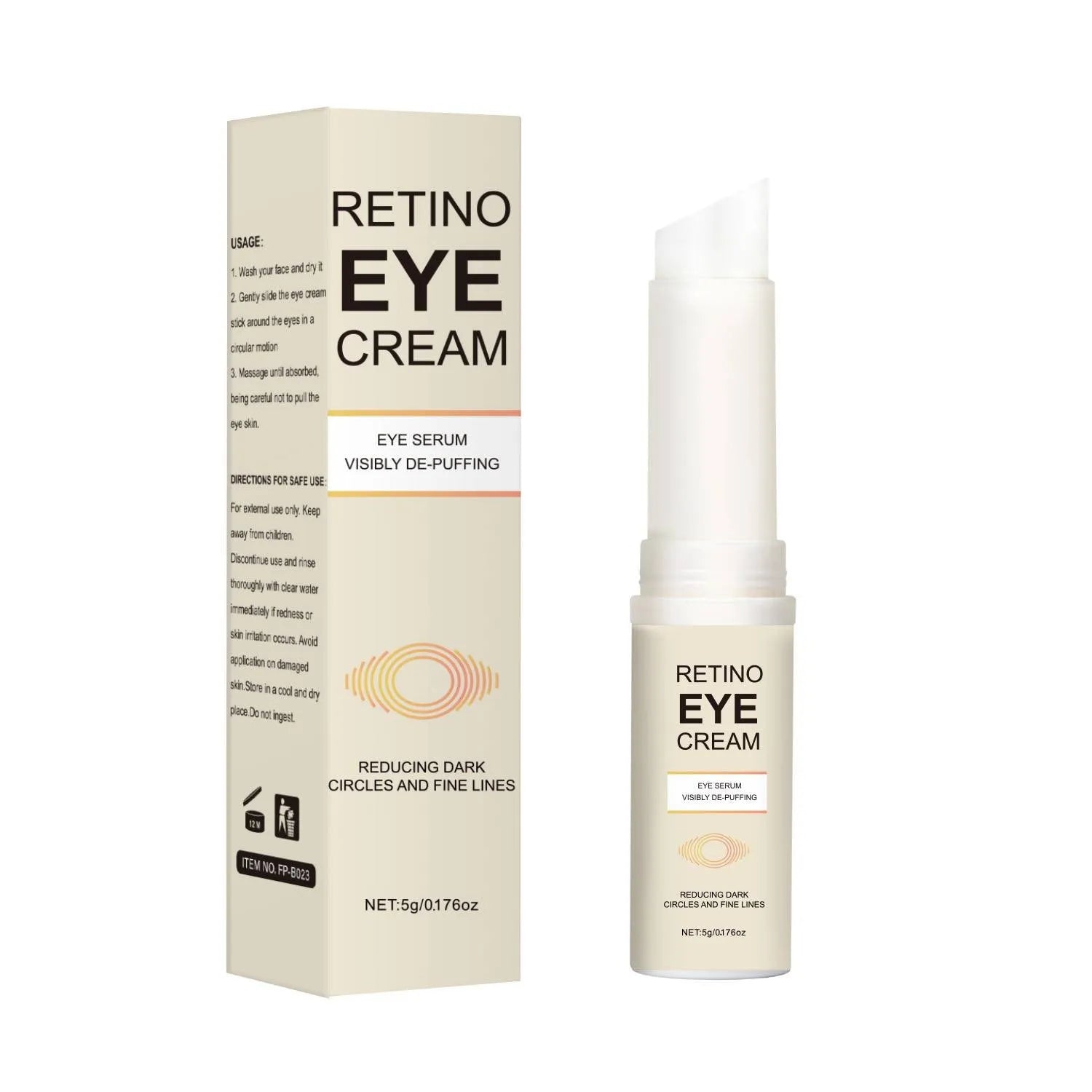 5g tube of moisturising eye cream for dark circles with applicator.
