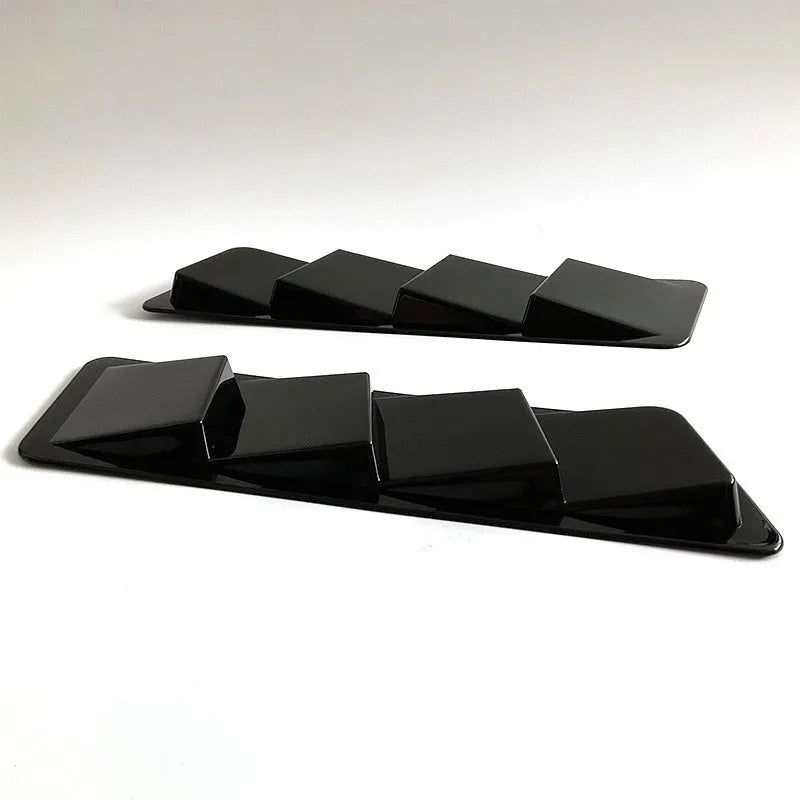 Universal car side air outlet tuyere exterior decoration set in bright black or carbon fibre finish with Pali lookout