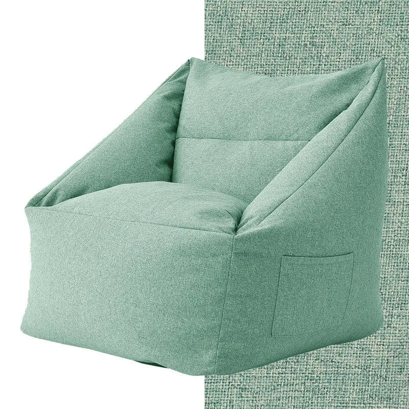 Fabric bedroom lazy sofa leisure chair in mint green with compact 66x66x70cm dimensions
