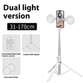 T11 aluminium alloy selfie stick with dual light for mobile phone recording, black colour option