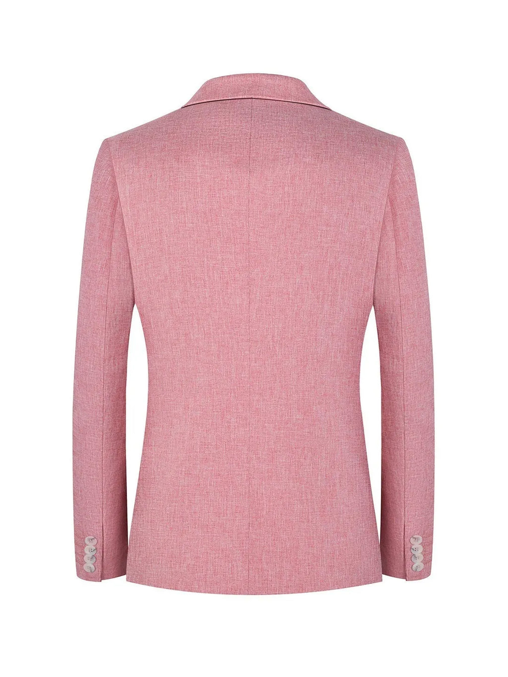 Men's light blue Western style casual suit blazer on a hanger, shown front and back.