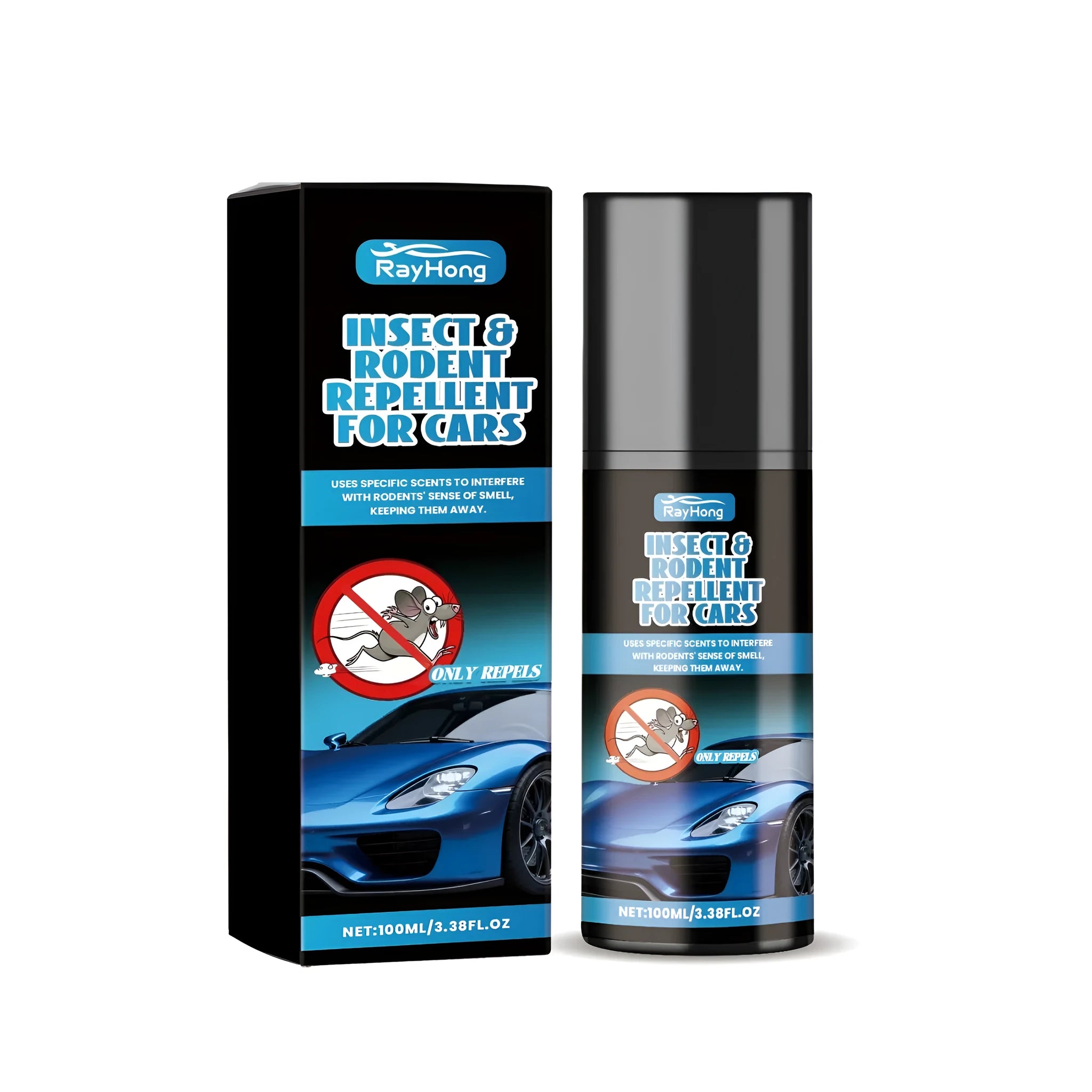 100ml car insect repellent spray bottle with menthol formula for vehicle pest deterrent