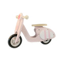 Pink wooden balance scooter for toddlers and children aged 1-6 years