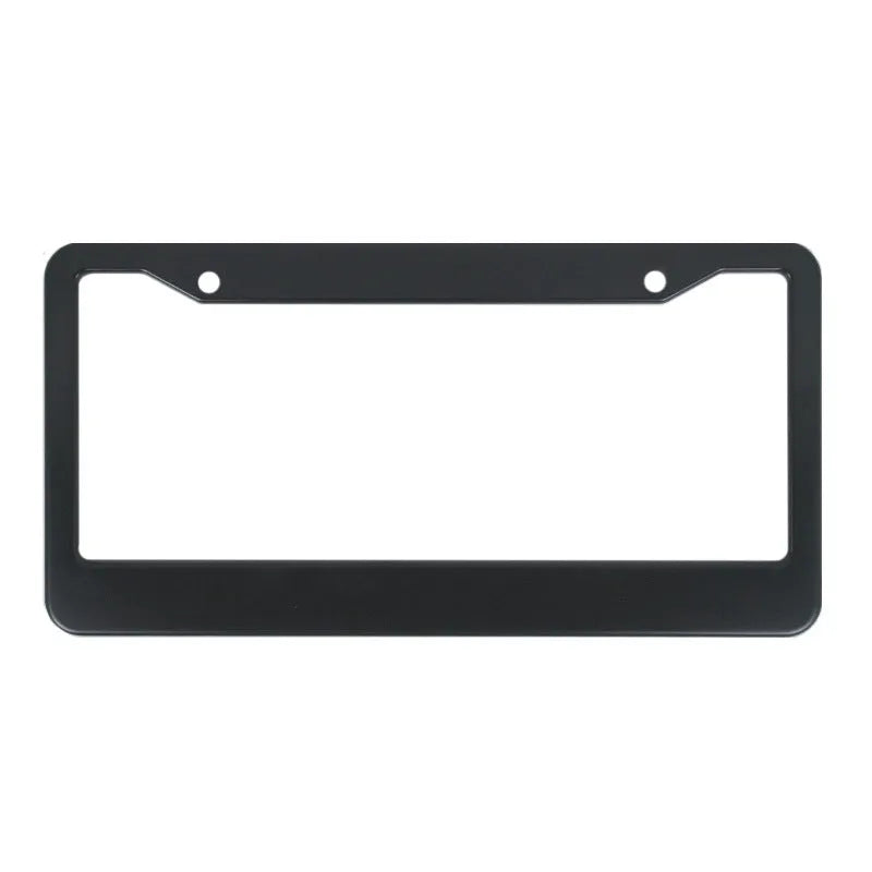 Aluminium alloy license plate frame for American cars in black and silver finishes