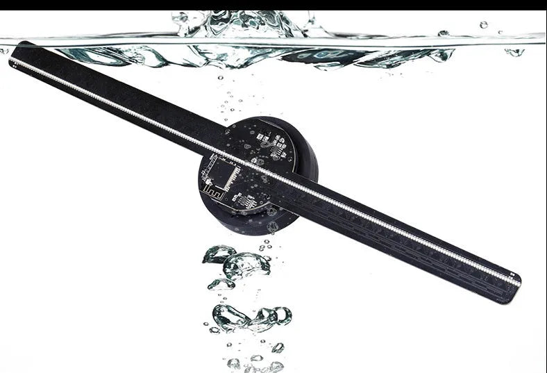 42cm black holographic advertising machine fan screen showing 3D display effect
