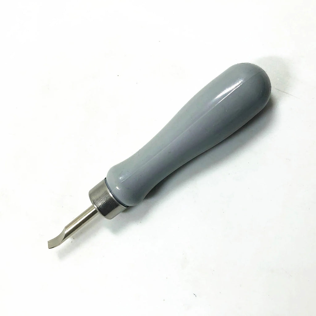 Watch back cover pry tool showing double head and elbow style options in green and grey colours