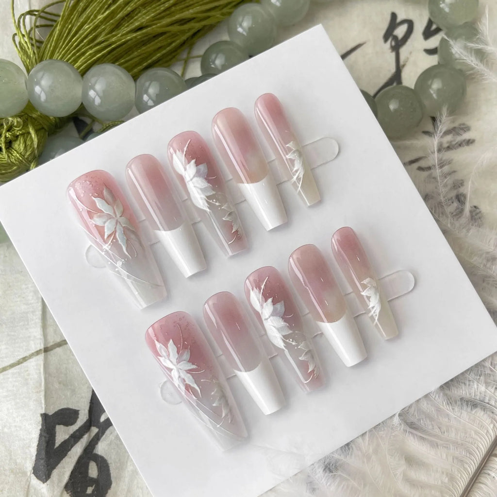 Sweet Cool Ancient Style nail stickers 40 pieces Ins Style Jade Leather retro ultra-thin seamless ladies