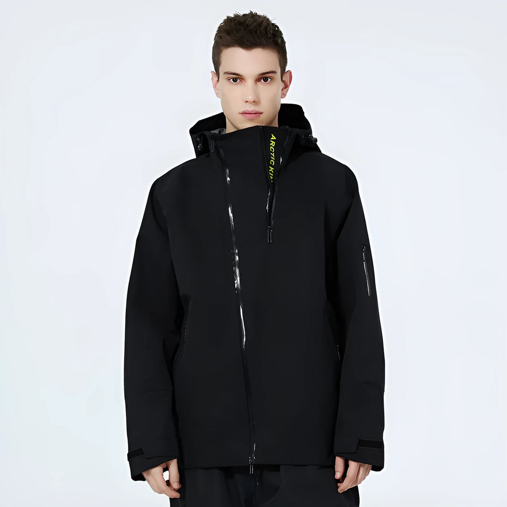 Unisex waterproof windproof ski suit in yellow, black, gray, or liner colour for winter sports