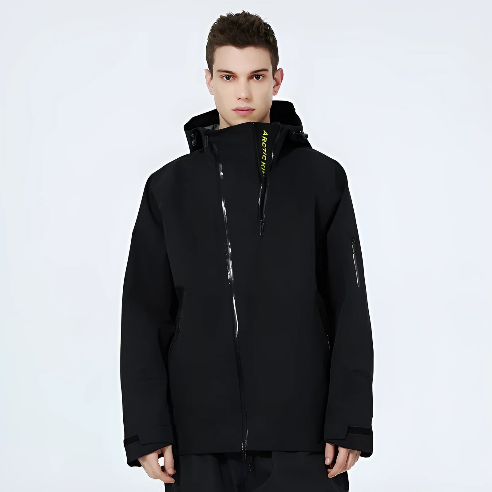 Unisex waterproof windproof ski suit in yellow, black, gray, or liner colour for winter sports