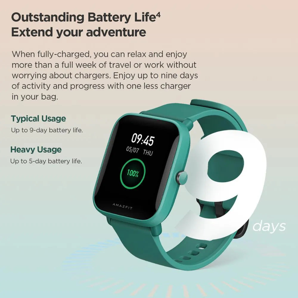 Smart watch with colour screen showing blood oxygen reading and GPS map display