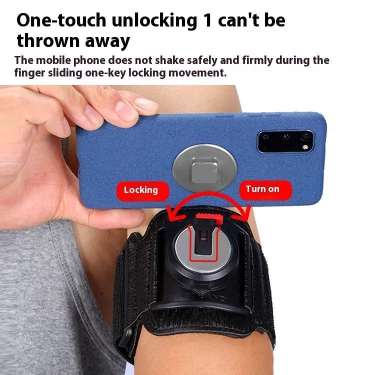 Black mobile phone holder wrist strap for takeaway delivery and sports with adjustable strap