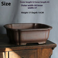 Purple sand rectangular bonsai flower pot with modern minimalist design