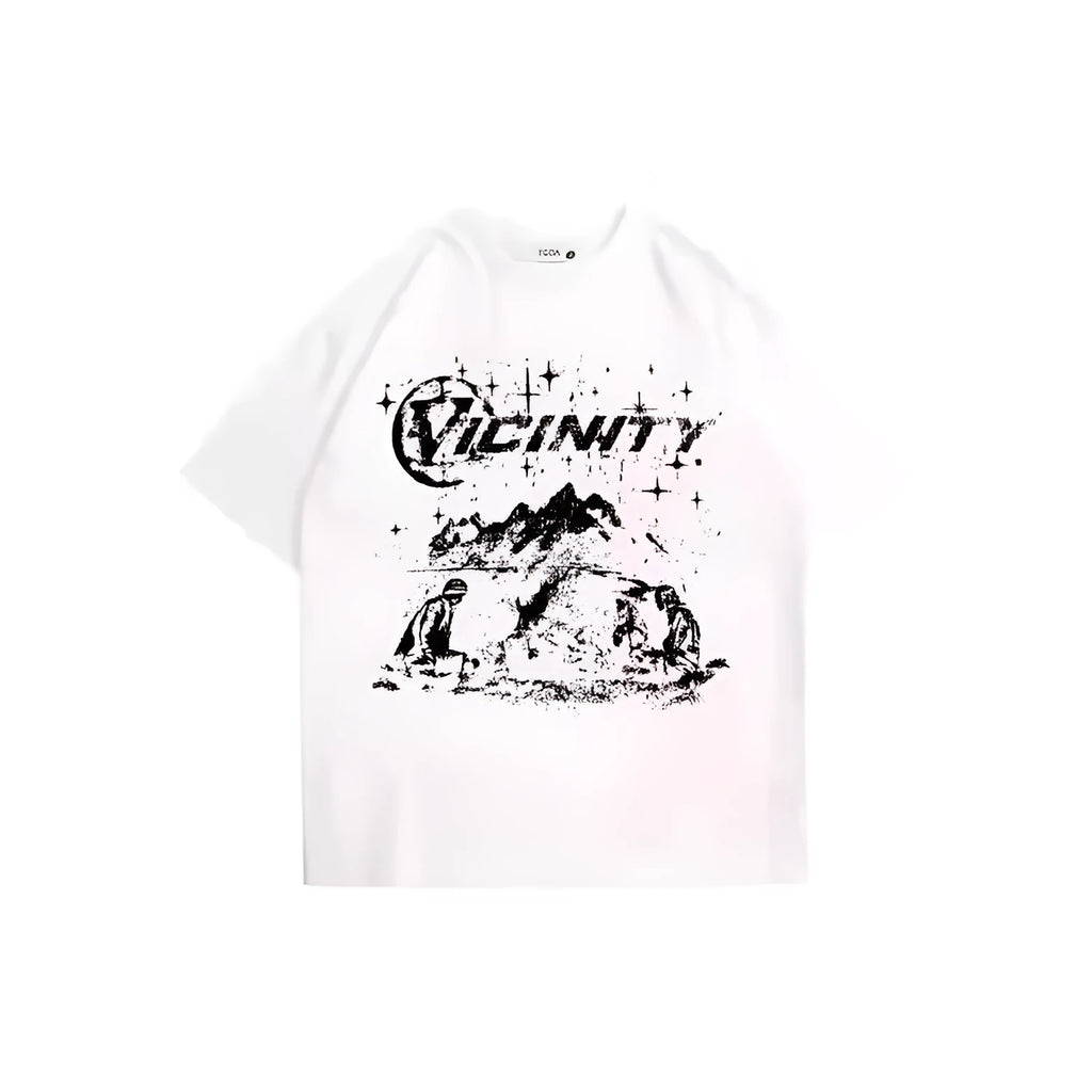 Men's retro hip hop print t-shirt in polyester, available in colours TKL472 and TKL473.