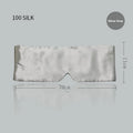 Black mulberry silk sleep eye mask on a white background.